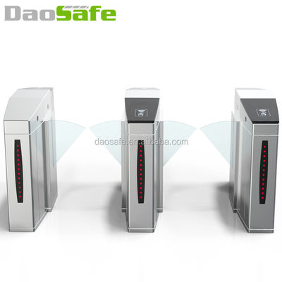 Stainless Steel 304 Access Control Systems Security Flap Turnstile Optical Barrier
